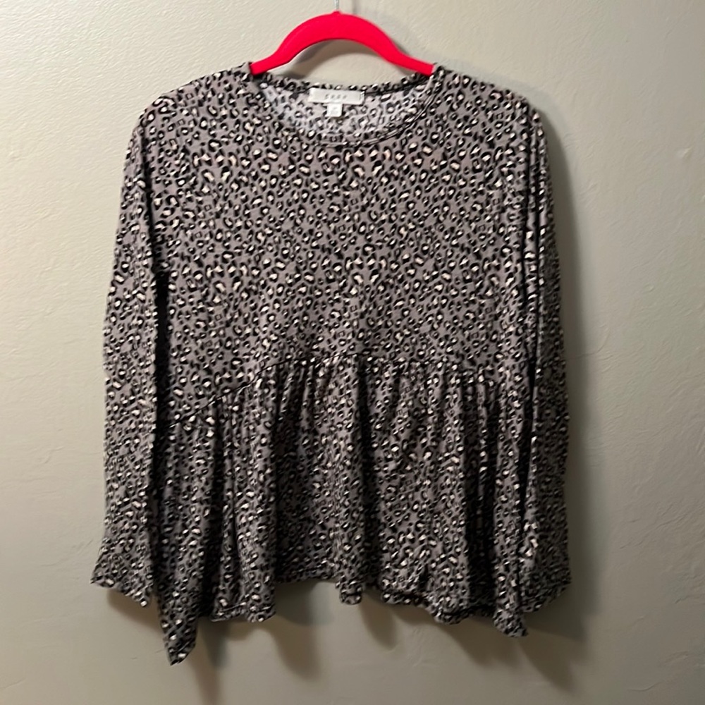 Leopard Print Flowy Top